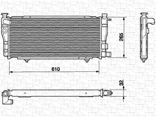 MAGNETI MARELLI Radiators, Motora dzesēšanas sistēma 350213604000